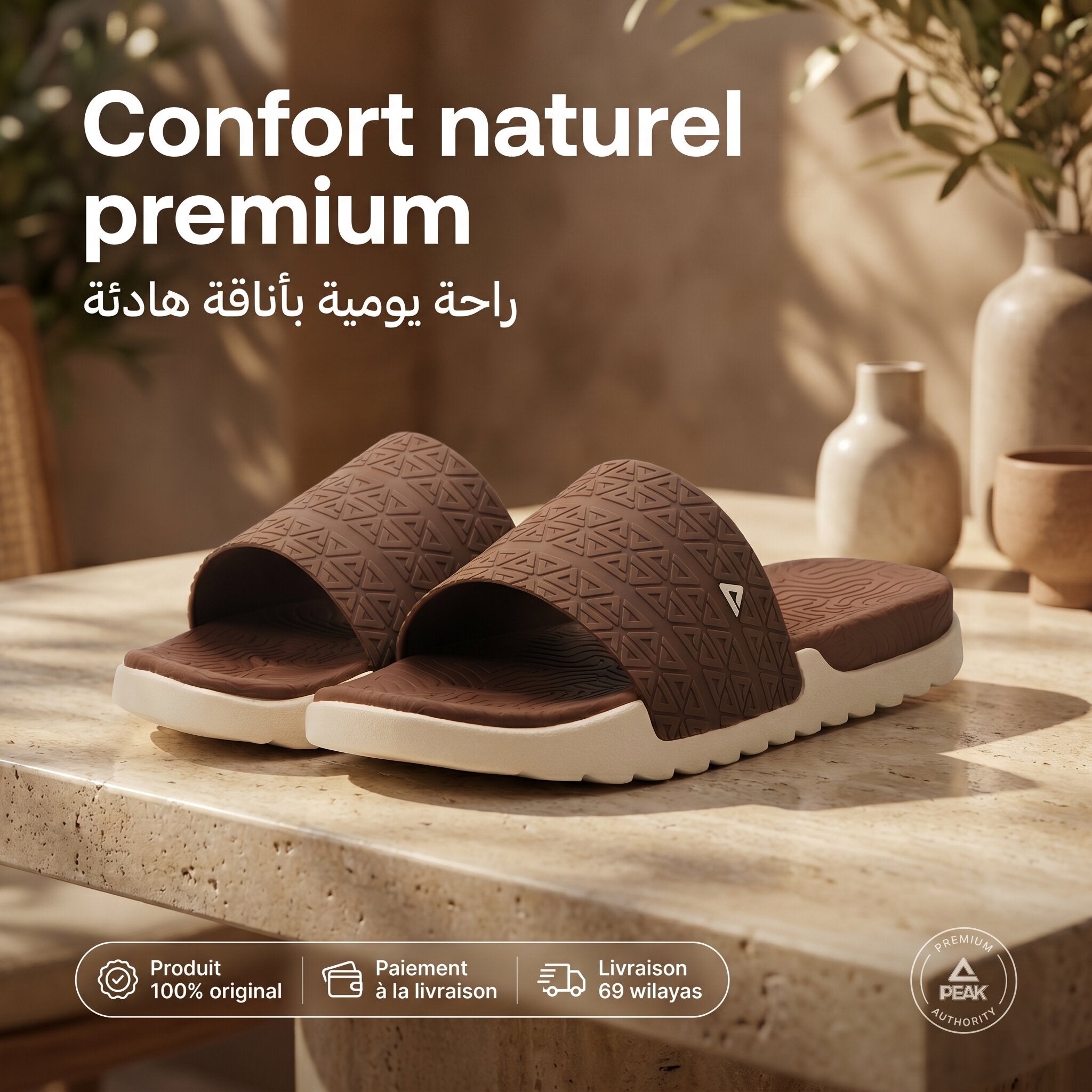 Peak Slippers Brown