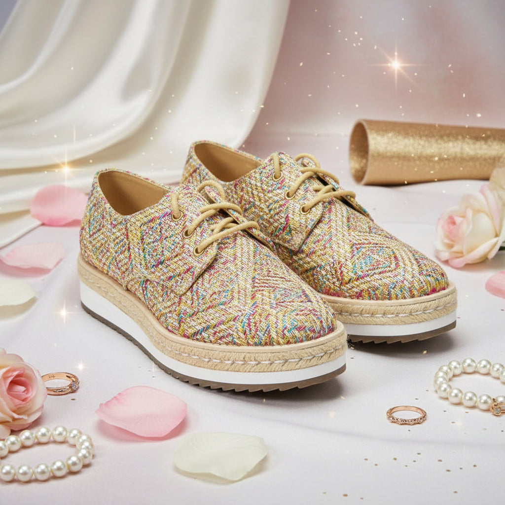 ANDRÉ ESPADRILLES FEMME HARMONICA TEXTILE BEIGE