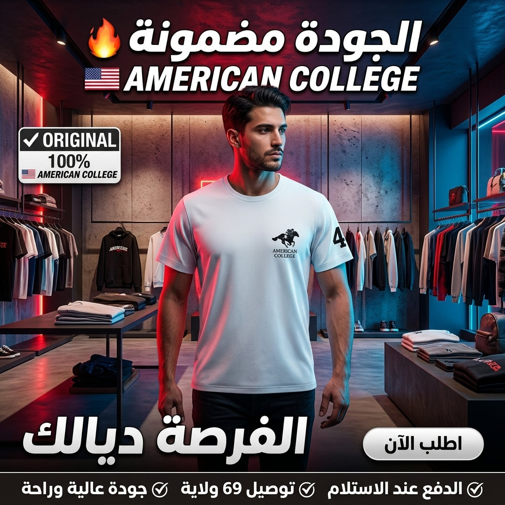 American College t-shirt pour Homme