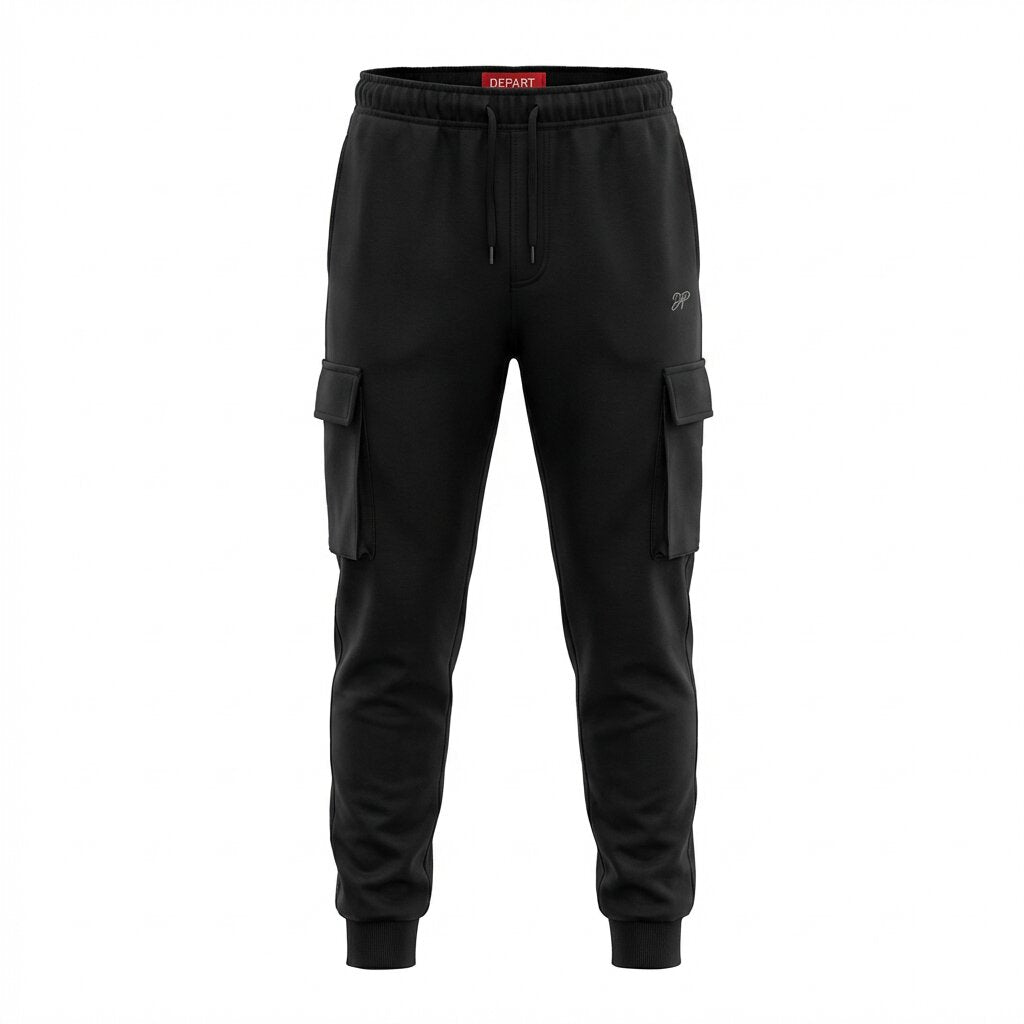 DEPART JOGGING CARGO SLIM HOMME NOIR