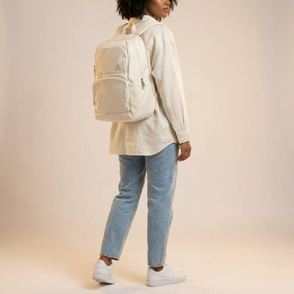 PEAK BACKPACK-WHITE BEIGE