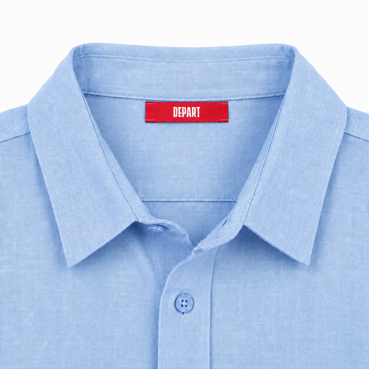 Départ Homme Chemise en Lin Navy