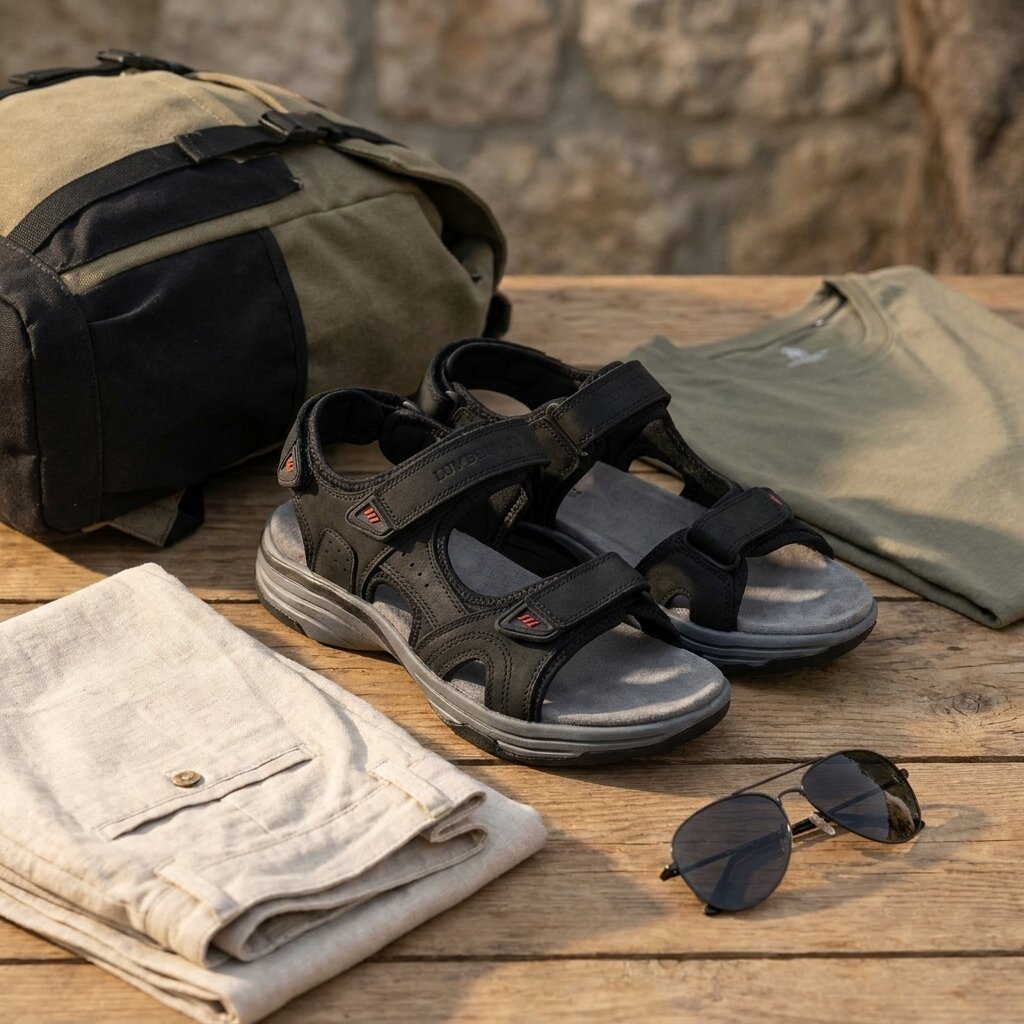 LUMBERJACK Sandale Homme BOGART  Noir