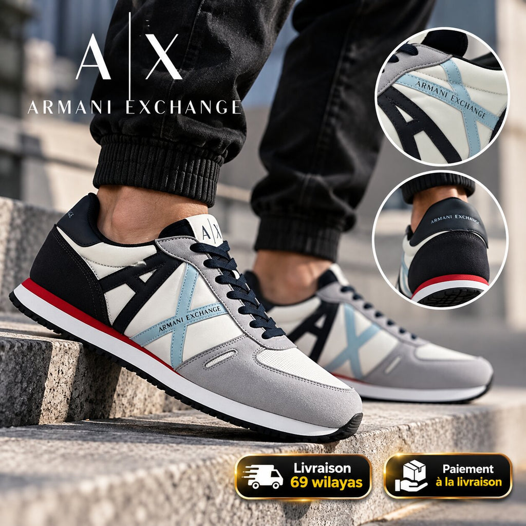 Armani Exchange Retro Running Sneakers