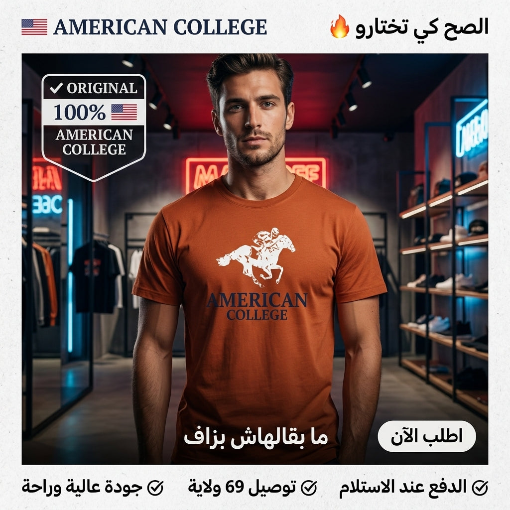 American College t-shirt pour Homme