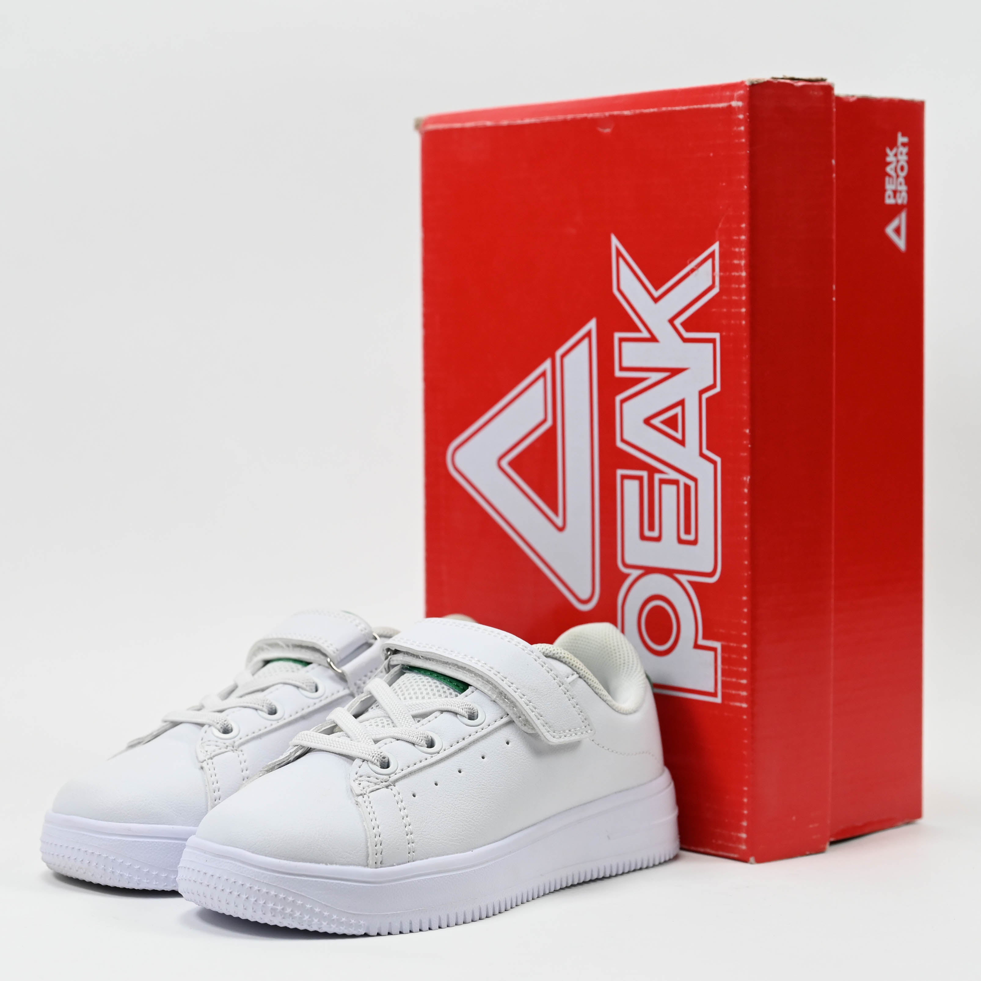 Peak Kids Casual Shoes White Green